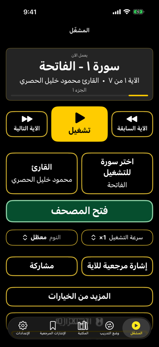 Player screen — iPhone